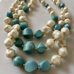 Antique Vintage Chunky Multi Strand Necklace